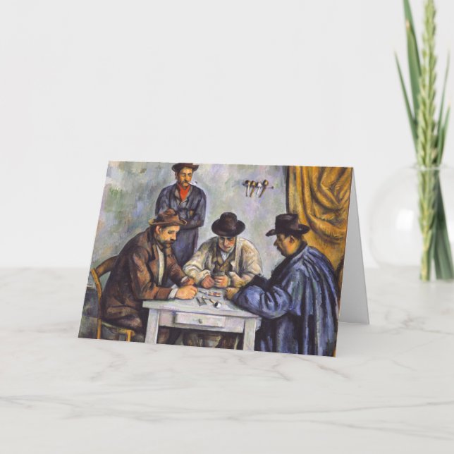 Tarjeta Paul Cezanne - Los jugadores de cartas (Anverso)