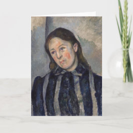 Tarjeta Paul Cezanne - Madame Cezanne con el pelo suelto