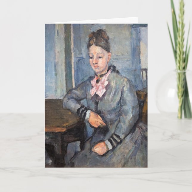 Tarjeta Paul Cezanne - Madame Cezanne se inclina en una me (Anverso)
