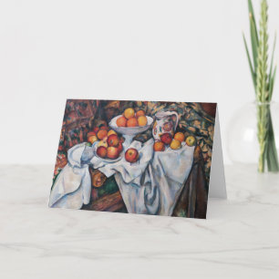 Tarjeta Paul Cezanne - Todavía vida, manzanas y Naranjas