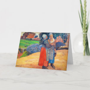 Tarjeta Paul Gauguin - Campesinas bretonas