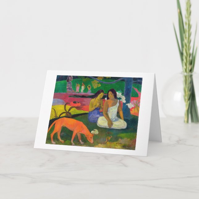Tarjeta Paul Gauguin el | Arearea (el perro rojo), 1892 (Anverso)