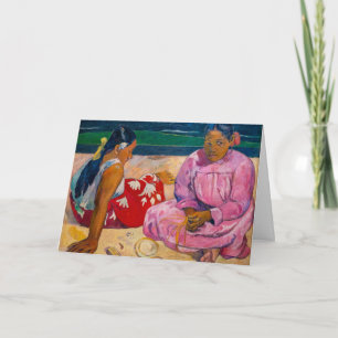 Tarjeta Paul Gauguin - Mujeres Tahitianas en la Playa