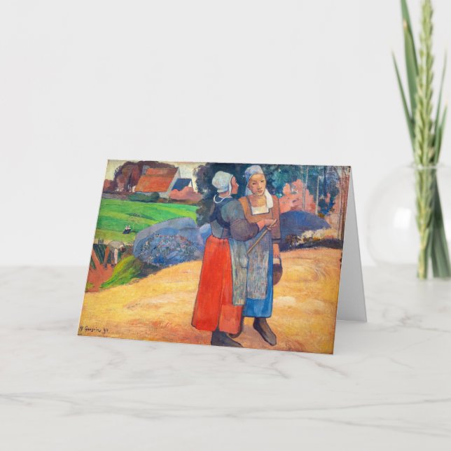 Tarjeta Paul Gauguin - Paysannes Breton (Anverso)