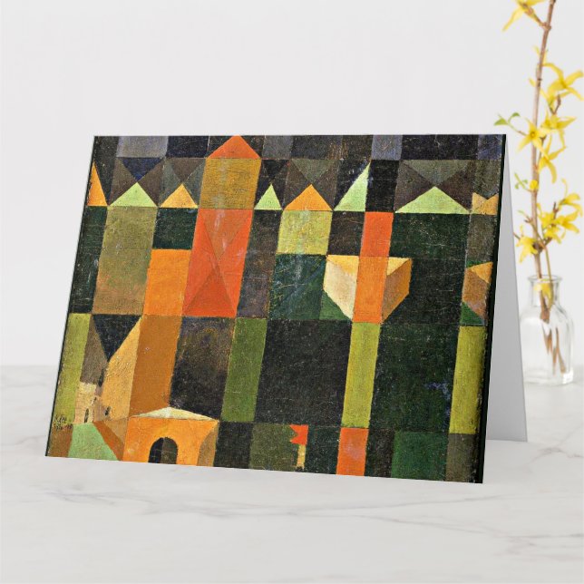 Tarjeta Paul Klee - Ciudad de Torres (flor amarilla)