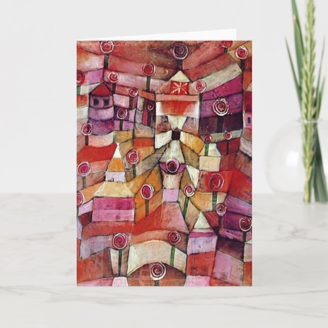 Tarjeta Paul Klee - Jardín de Rosas (Anverso)