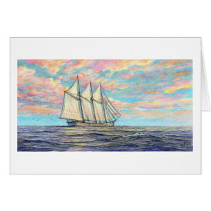 Tarjeta Paul McGehee "A Passing Schooner"