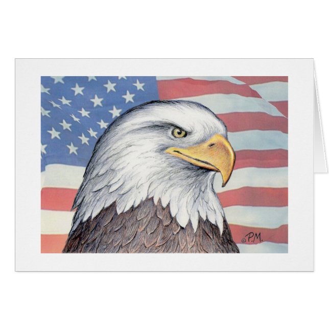 Tarjeta Paul McGehee "American Bald Eagle" (Anverso (Horizontal))