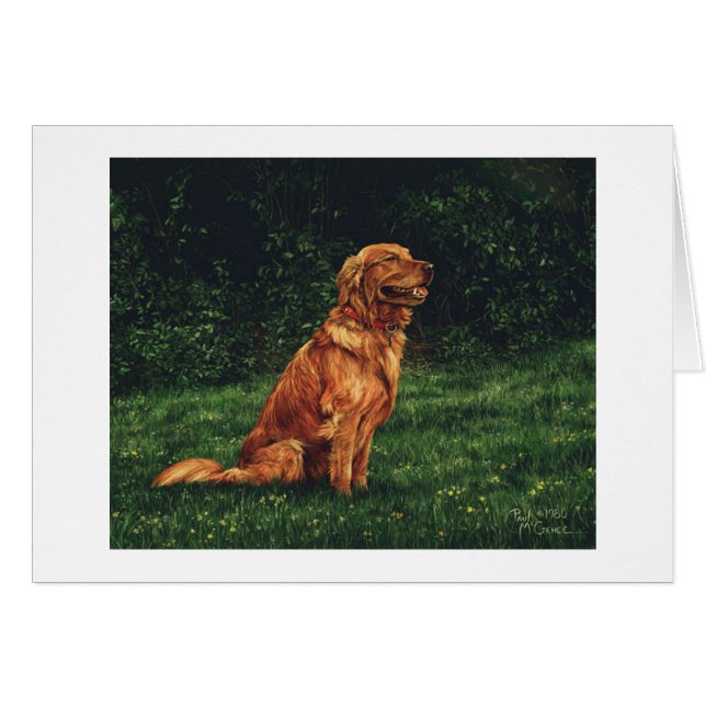 Tarjeta Paul McGehee "The Golden Retriever" (Anverso (Horizontal))