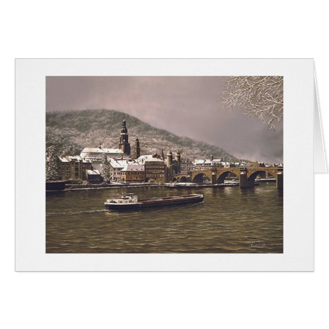 Tarjeta Paul McGehee "Winter in Heidelberg" (Anverso (Horizontal))