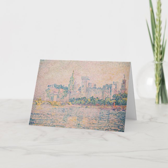 Tarjeta Paul Signac - Aviñón, mañana (Anverso)