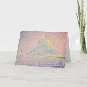 Tarjeta Paul Signac - Mont Saint Michel, Niebla y Sol