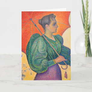 Tarjeta Paul Signac - Mujer con un Paraguas