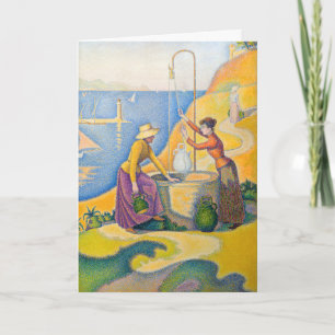 Tarjeta Paul Signac - Mujeres en el pozo