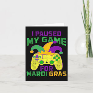 Tarjeta Pausa Mi Juego Para El Control De Vídeo Mardi Gras
