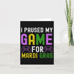 Tarjeta Pausa Mi Juego Para El Videojuego Mardi Gras