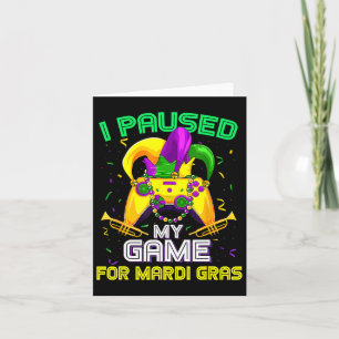 Tarjeta Pausa Mi Juego Para El Videojuego Mardi Gras