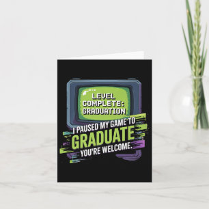 Tarjeta Pausa Mi Juego Para Graduar Cl De Gamer De Gradua 