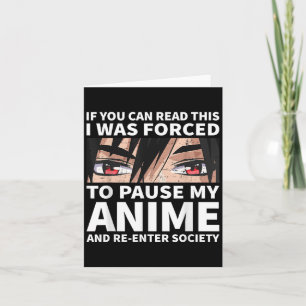 Tarjeta Pausar Mi Anime Y Volver A Entrar En La Sociedad O