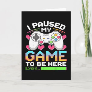 Tarjeta Pausé mi juego para estar aquí. Cargando jugador