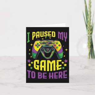 Tarjeta Pausé mi juego para estar aquí Juego de Video de M