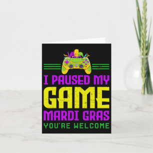 Tarjeta Pausé Mi Juego Por Mardi Gras Controlador De Video