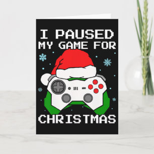 Tarjeta Pausé mi juego por Navidad Retro Gamer Juegos