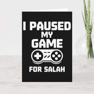 Tarjeta Pausé mi juego por Salah Musulmán jugador de juego