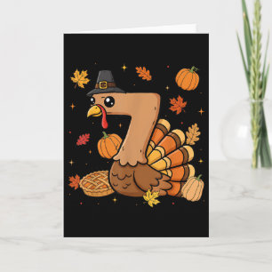 Tarjeta Pavo 7 Día de Acción de Gracias Calabaza Gen Z Alp