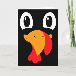 Tarjeta Pavo Cara Niños Adulto Divertido Halloween Día de 