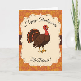 Tarjeta Pavo de Acción de Gracias Bendito