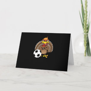 Tarjeta Pavo de Acción de Gracias Divertido Fútbol Regalo