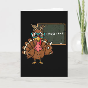 Tarjeta Pavo de Acción de Gracias Meme Divertido 6 7 Profe