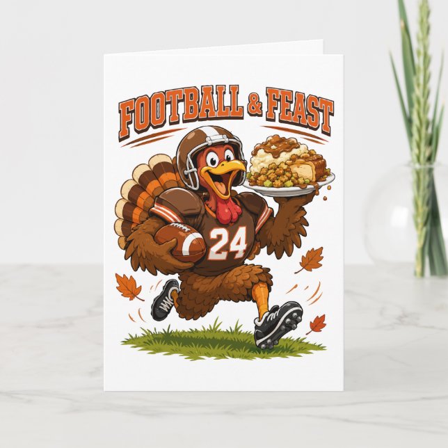 Tarjeta Pavo de Fútbol & Fiesta (Anverso)