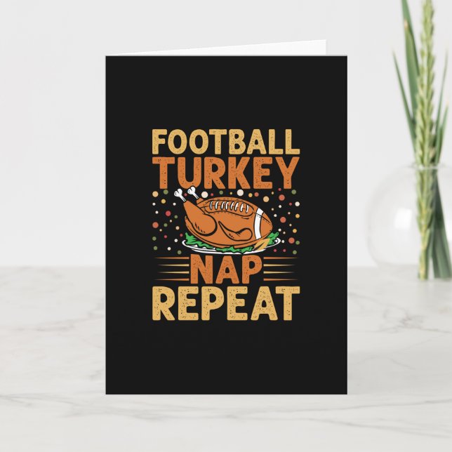 Tarjeta Pavo de fútbol repetición de siesta (Anverso)