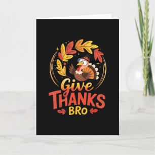 Tarjeta Pavo Divertido Para Hombres Y Mujeres Y Niños. Día
