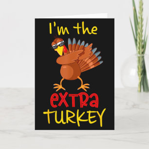 Tarjeta Pavo Extra Divertido Coincidente Grupo Familiar Dí