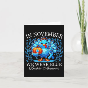 Tarjeta Pavo Lindo En Noviembre Nosotros Usamos Azul Conci