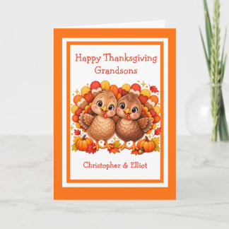 Tarjeta Pavo Personalizado Feliz Día de Acción de Gracias