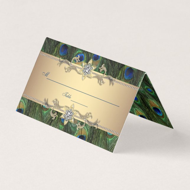 Tarjeta Pavo Real Dorado (Anverso)