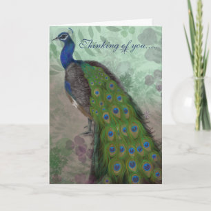 Tarjeta Pavo Real Elegante