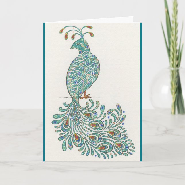 Tarjeta Pavo real Notecard (Anverso)