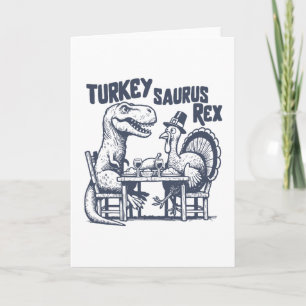 Tarjeta Pavo Saurus Rex Dinosaurio Divertido T-rex Pavo Qu