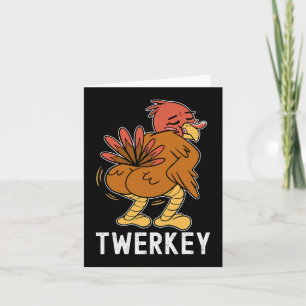 Tarjeta Pavo torpe Pavo bailando Pavo divertido Día de Acc