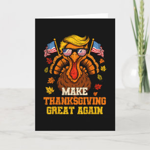 Tarjeta Pavo Trump Divertido Haz que el Día de Acción de G