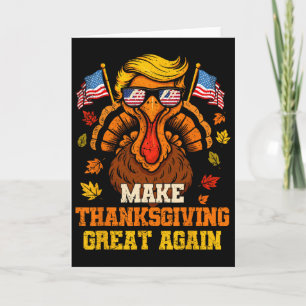 Tarjeta Pavo Trump Divertido Haz que el Día de Acción de G