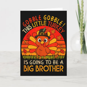 Tarjeta Pavo Vintage Va A Ser El Hermano Mayor De Thanksgi