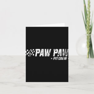 Tarjeta Paw Paw T Crew Carrera de Autos Cumpleaños Familia