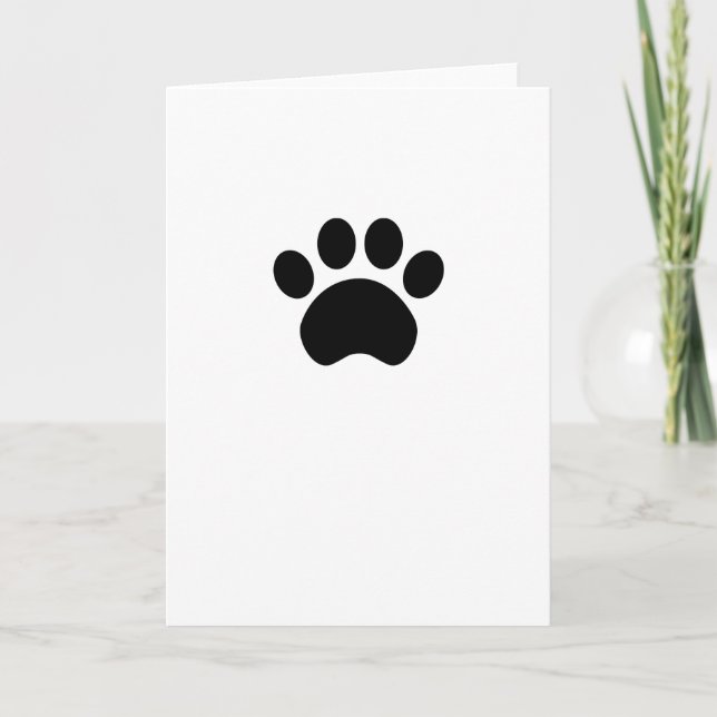 Tarjeta Paw Print Greeting Card (Anverso)