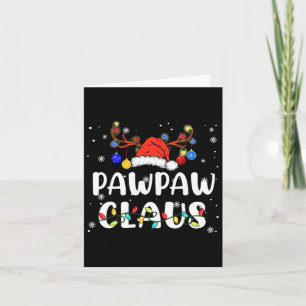 Tarjeta Pawpaw Claus Santa Hat Navidades de diversión de r
